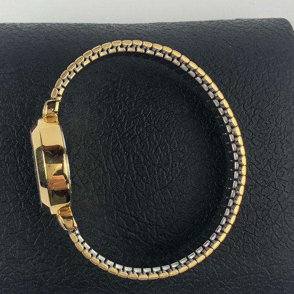 NEW - Liz Clairborne Two Tone Stretchy Flex Band Watch Minimalist Quiet Luxury - Picture 6 of 11